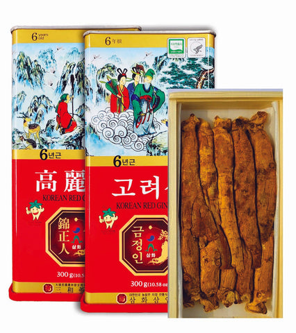 Hồng Sâm Củ Hàn Quốc 6 năm tuổi  (Hộp thiếc) 300g